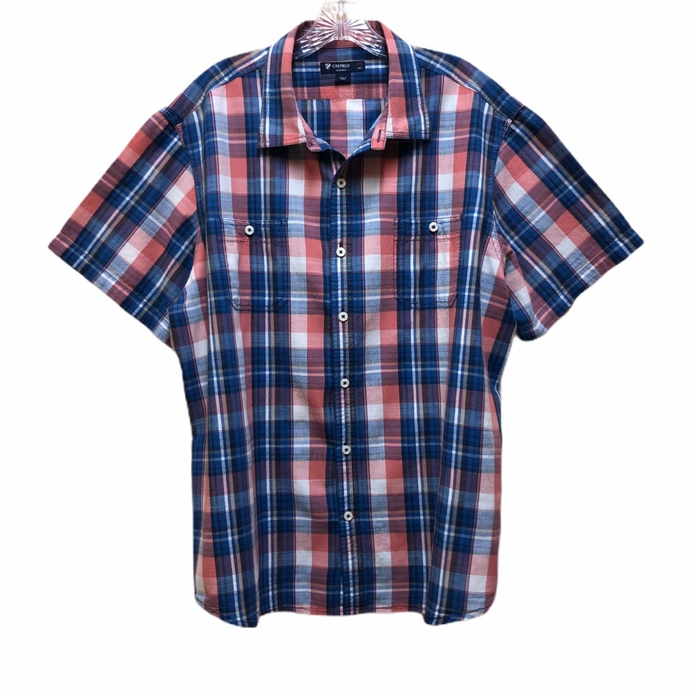 Men’s Cremieux Short Sleeve Button Up Size XXL